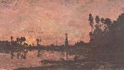 Charles-Francois Daubigny, Sonnenuntergang an der Oise